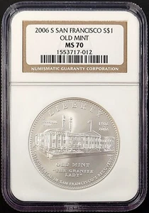 2006 S San Francisco Old Mint Commemorative Silver Dollar, MS 70 by NGC! - Picture 1 of 4