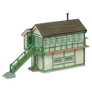 42-0074W Scenecraft N Gauge Wroxham Signal Box White & Green - Picture 1 of 1