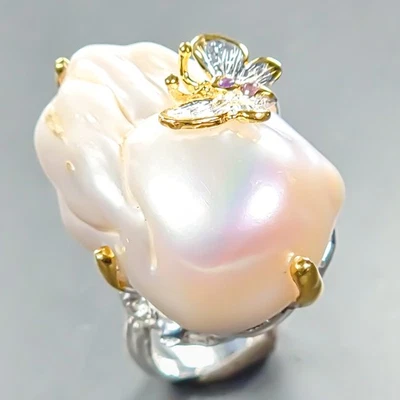 Joyería Anillo Perla Barroco Natural Plata de Ley 925 Talla 7.5/R440099 Foto 1 de 4