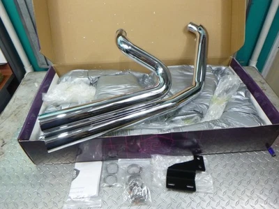 Harley Davidson Drag Style Exhaust System 86'-16' Softail Chrome BB-EXST-1001C Foto 1 de 4
