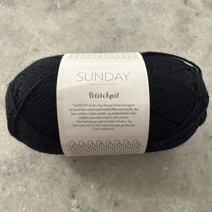 Sandnes Garn Sunday 100% Merino Norwegian Yarn Navy Blue 5581 Petite 50g 278y - Picture 1 of 7