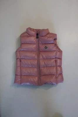 Девочек Kids Moncler Ghany Gilet розовый гусь вниз пуховик куртка жилет 6A - Изображение 1 из 4
