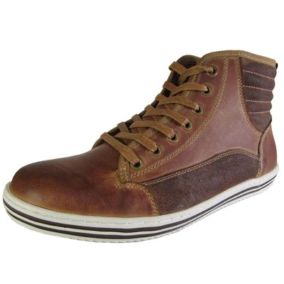 Steve Madden Mens Zapatilla De Moda Hi Top, Cuero Beige, Us 7.5 - Imagen 1 de 3