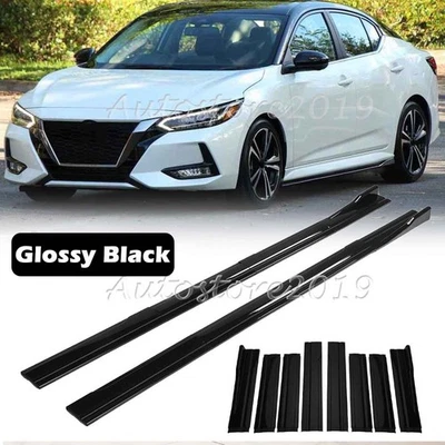 For Nissan Sentra 2010-2023 Side Skirt Panel Extension Splitter Spoiler Glossy Foto 1 de 4