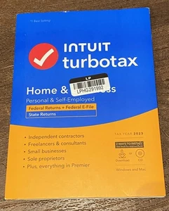 Intuit TurboTax Home & Business Tax 2023 Windows And Mac - Picture 1 of 2