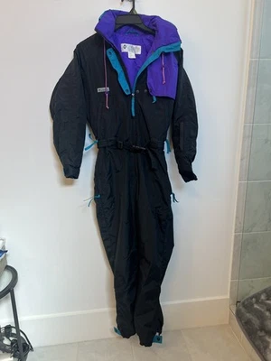 De Colección Columbia Traje de Nieve Para Mujer Mediano Púrpura Manga Radial Mono Babero Una Pieza Foto 1 de 2