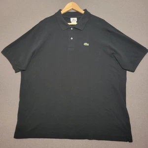 Lacoste Poloshirt Herren Größe 9/4XL schwarz weich Krokodil Baumwolle Rugby Golf Polo - Bild 1 von 14