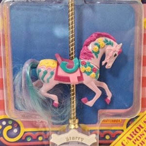 Vintage 1990 Matchbox Carousel Collection Starry Pony & Charm Set Juguete Sellado - Imagen 1 de 5