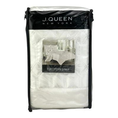 J Queen New York Satinique Acolchado Euro Falsa MARFIL NATURAL Foto 1 de 4