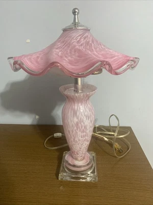 Murano Glassware Italian Crystal Lamp - Image 1 of 4