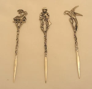EUROPÄISCHE FIGUR TOP SILBER HORS D'OEUVRE PICKS 0,900 4 - Bild 1 von 5