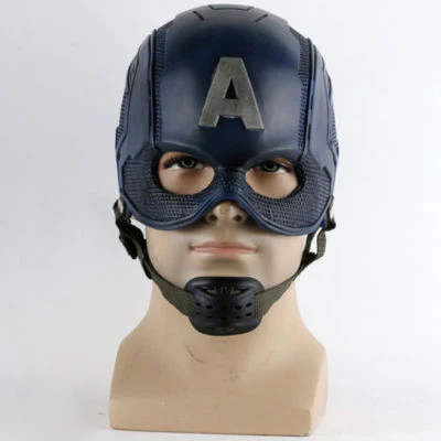 Cosplay Captain America Helmet Avengers Steven Rogers Helmet Halloween PVC Mask - Image 1 of 4