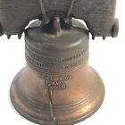 Vintage antique en métal coulé cuivre, laiton Liberty Bell Philadelphie PA avec clapet