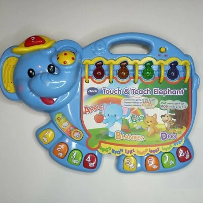 Vtech Touch and Teach Elephant - Learning Educational Toy Numbers Alphabet Songs - Image 1 of 3