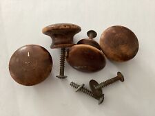 4 -  1- 3/4” Inch Vintage Maple Wood  Used Drawer Pulls With Screws