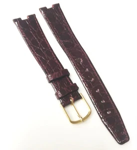 Zenith Original Genuine Brand New 17.5mm Notched Brown Leather Watch Band - Picture 1 of 5