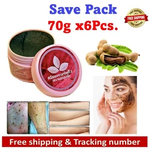 6x Tamarind Scrub Cream Mask Face & Body Thai Spa Herbal Soft Smooth Body Skin - Picture 1 of 12