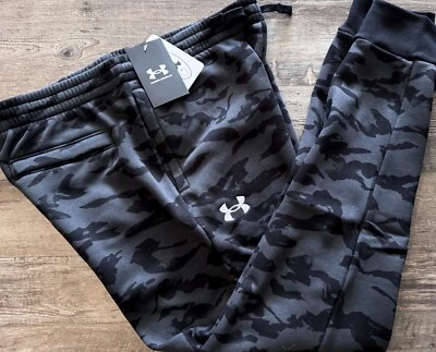 NWT Under Armour Boys YXL Dark Gray/Black Rival Fleece Jogger Sweat Pants XL - Image 1 of 2