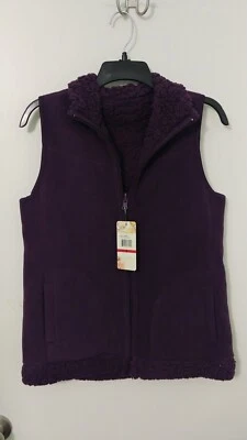 WEATHERPROOF Women's Reversible Purple Vest Jacket Size S Plush Fleece Vest  - Image 1 of 3