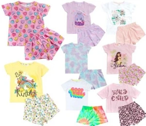 Mädchen Jersey Kurz Schlafanzug Kinder & Babys Sommer Shorts Schlafanzug Set Nachtwäsche - Bild 1 von 23