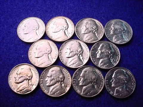 1956 TO 1967 (11) COIN JEFFERSON BU NICKEL GORGEOUS SET!#49** Cover