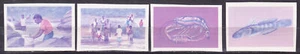 W NEVIS Y1-4 CP FISHING IMPERFORATED PROOFS - Picture 1 of 1