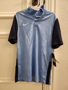 Nike Polo Jersey Unisex Kids Size M Blue Trophy IV Soccer Short Sleeve Collared - Picture 1 of 2