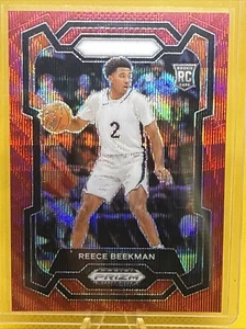 2024 Panini Prizm Draft REECE BEEKMAN Rookie Red Wave Prizm RC - Picture 1 of 6