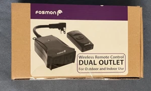 Fosmon Presa Telecomando Wireless 2 Prese 80 Piedi Portata ETL Elenco Acqua... - Foto 1 di 2