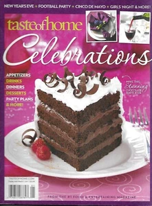 Taste of Home Celebrations Magazine Chocolate Torte Cake Desserts Dinners Drinks - Picture 1 of 12