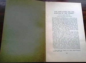 Instructions for the Removal of Tonsils -1930s 'Medical Forum' Booklet -16 page - Picture 1 of 3