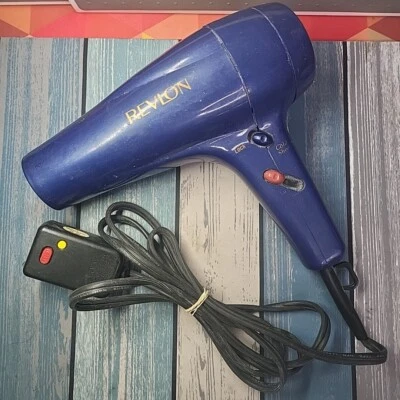 Revlon RV406 Hair Dryer 1875W 3 Speeds 2 Temp Control Blue Works Great! Blue! - Image 1 of 4