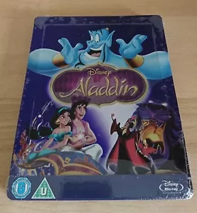 Disney Aladdin Steelbook Blu Ray - Zavvi Exclusive - Brand New & Sealed - Rare - Picture 1 of 3