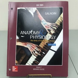 Anatomy & Physiology 8th edition Volume 1 Saladin Broward College BSC 2085 McGra - Foto 1 di 2
