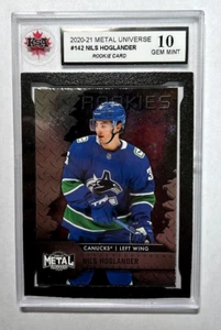 2020-21 Metal Universe #142 Nils Hoglander RC | KSA GRADED GEM MINT 10 - Picture 1 of 4