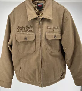 VTG Union Made 68 & Brothers New York Jacket Coat Quilted Liner Embroidered RARE - Picture 1 of 11