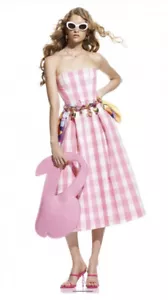 Abito senza spalline ZARA BARBIE THE MOVIE Gingham rosa taglia XL raro ref: 3067/244 - Foto 1 di 8
