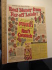newspaper ad 1957 KRAFT caramel candy premium foreign coin Canada China Spain
