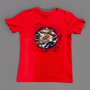 Jungen Größe L rot Mario Kart Nintendo mit holografischem Bowser Mario - Bild 1 von 5