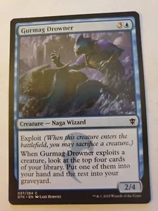 MTG Magic The Gathering Card Gurmag Drowner Creature Naga Wizard Blue Dragons  - Picture 1 of 2
