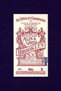 2020 Topps Allen and Ginter Mini Brooklyn Back #163 Cole Hamels 04/25 - Picture 1 of 2