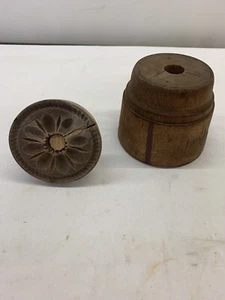 Antique Wood Butter BELL ~ Butter Press ~ Butter Mold ~ As Found - Picture 1 of 12