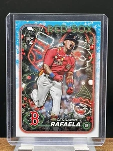 2024 Topps Holiday Ceddanne Rafaela Variation Lights SP RC #H121 ¡MÁS TARJETA BASE! - Imagen 1 de 4