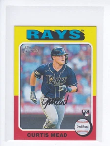 2024 Topps Heritage Mini #176 CURTIS MEAD RC Tampa Bay Rays ROOKIE CARD MINI - Picture 1 of 3