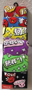 GameStop Geeknet Graphic Fun Animation Unisex Crew Socks 5 Pairs Size 9-11 NEW - Picture 1 of 4