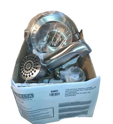 Delta Foundations 13 Series 2-Spray Bathtub and Shower Faucet Set, Br. Nickel - Image 1 of 4