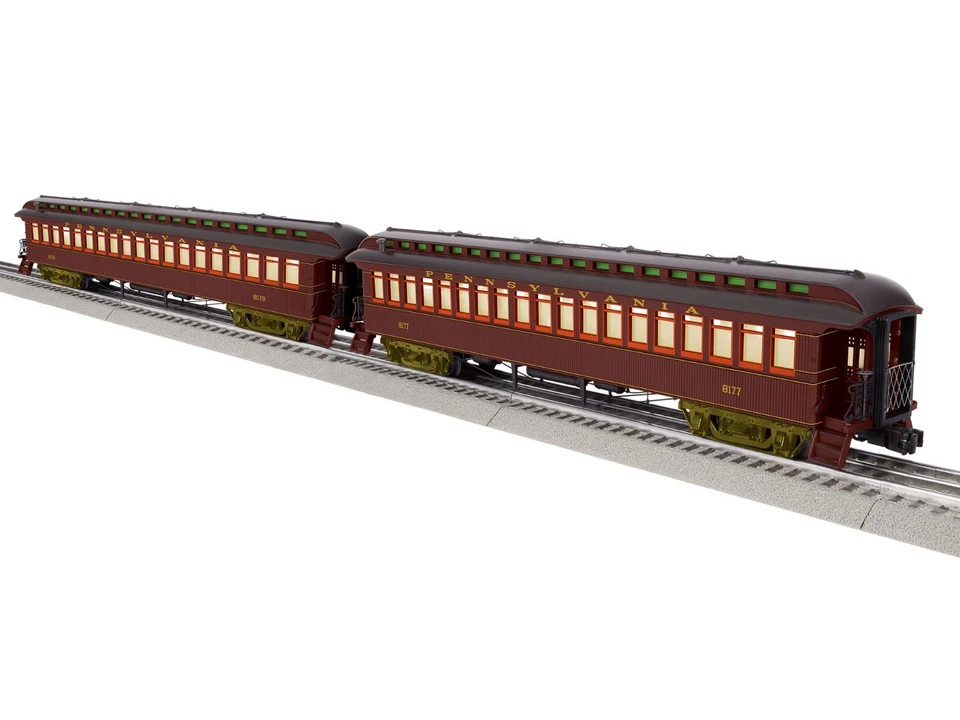 Lionel Trains No. 2427360 Pennsylvania Semi-Vestibule Wood Coach 2-Pack, O Gauge - Image 1 of 1