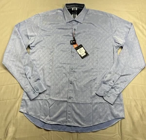 Eight X Premium For Buckle Jacquard Western Hemd mit Knopfleiste blau Größe L Etikett $ 80 - Bild 1 von 12