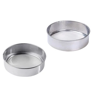 2 Pcs Baking Tools Flour Sieve Professional Fine Sifter Strainer - Picture 1 of 12