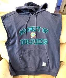 Miami Dolphins Mens Hoodie Large Blue Pullover NFL Reebok Gridiron Stitched - Picture 1 of 4